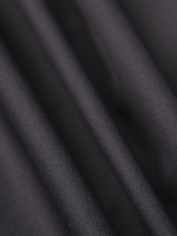 Asymmetric Drawstring Pleated Solid Color A-Line Elasticated Waist Skirts Bottoms