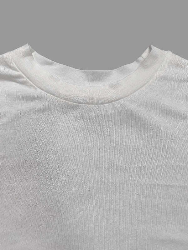 Solid Color Short Sleeves Round-neck T-Shirts Tops