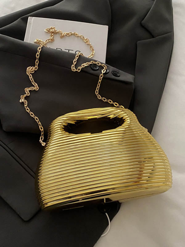 Geometric Shiny Zipper Handbags Crossbody Bags