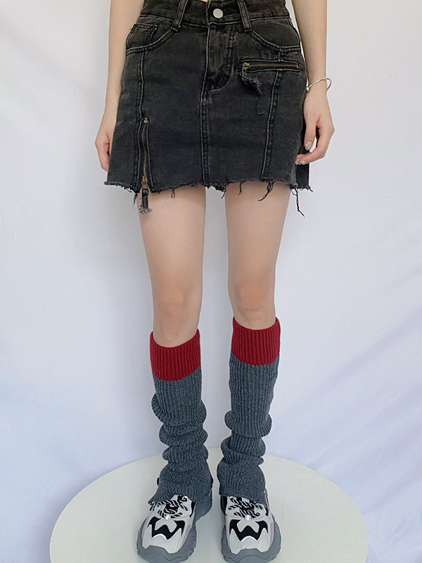 Leisure Flared Contrast Color Leg Warmers Accessories