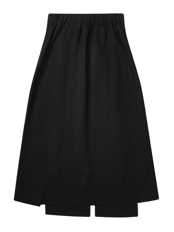 A-Line Irregularity Zipper Bodycon Skirts