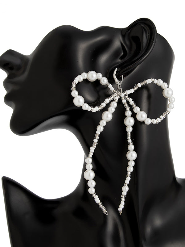Bowknot Necklaces Accessories + Drop Earrings