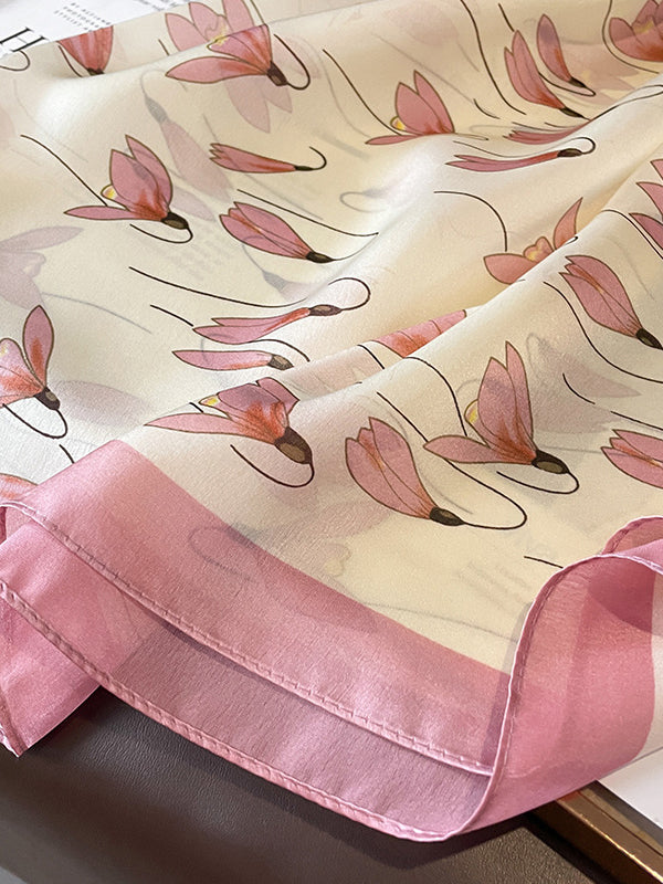 Flower Print Keep Warm Sun Protection Scarf
