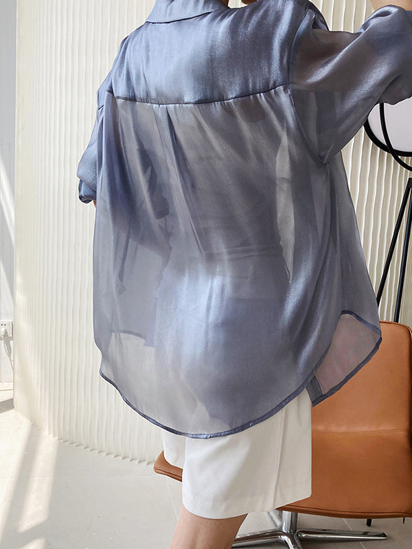 Original Simple Casual Solid Color Sun-Protection Blouse