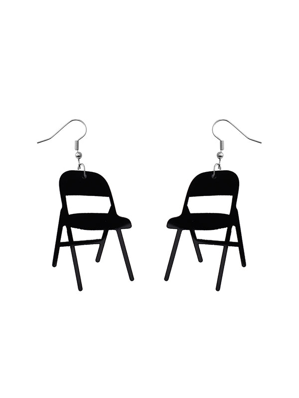 Geometric Solid Color Drop Earrings