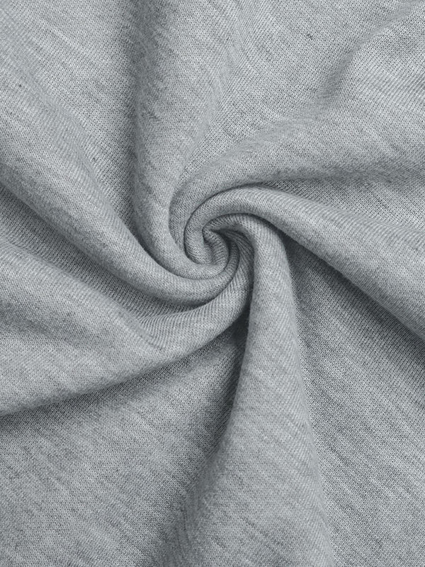 Asymmetric Hollow Split-Joint Loose Puff Sleeves Round-Neck Sweatshirt Tops