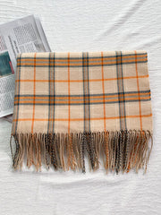 Keep Warm Plaid Tasseled Shawl&Scarf