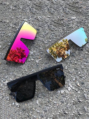 Geometric Sun-Protection Sunglasses Accessories