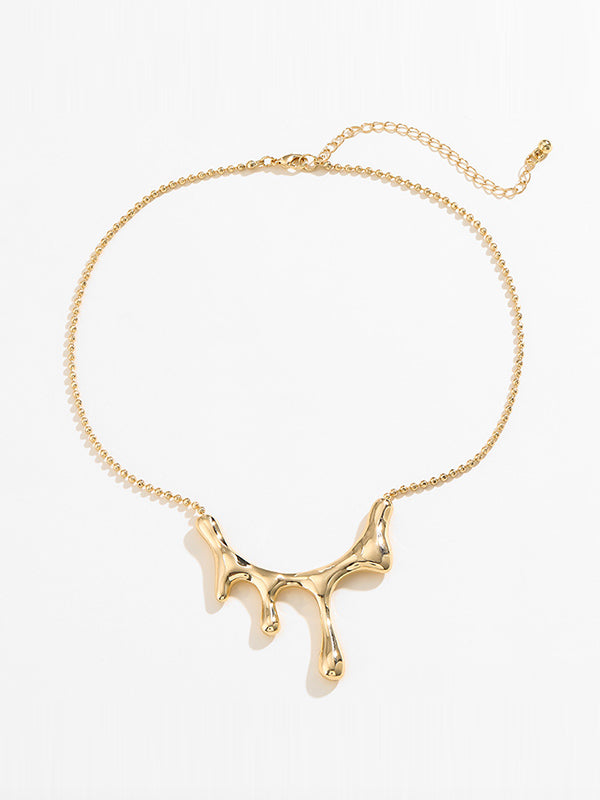 Geometric Metallic Necklaces Accessories