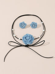 Beaded Flower Shape Necklaces Accessories Earrings Accessories Dainty Necklace