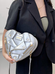 Heart Shape Split-Joint Zipper Handbags Crossbody Bags Bags