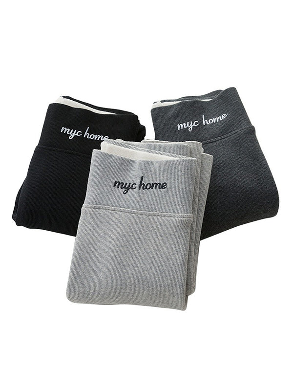 Casual Skinny Leg Letter Print Keep Warm Leggings