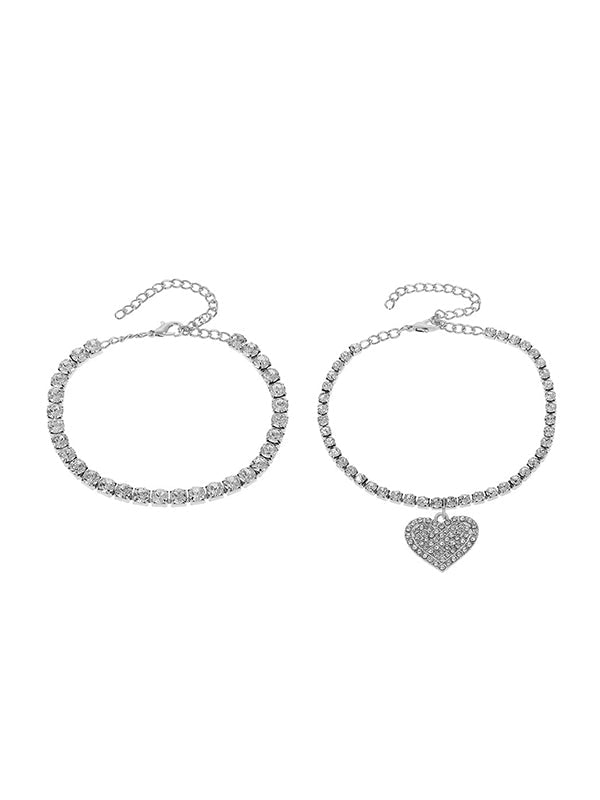 Chains Heart Shape Anklets
