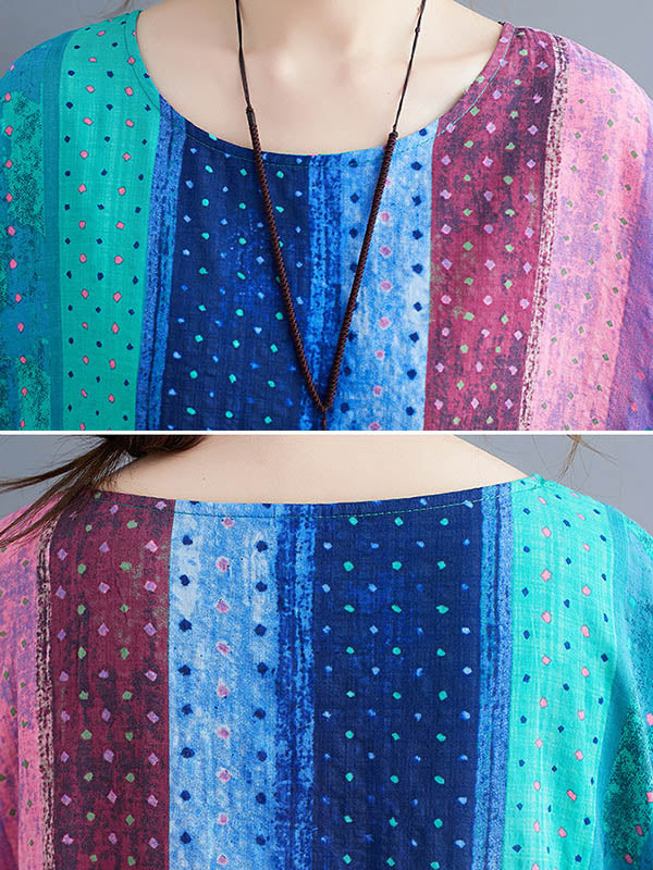 Original Printed Round-Neck Dress