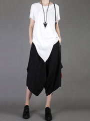 Casual Chiffon Cropped T-Shirt