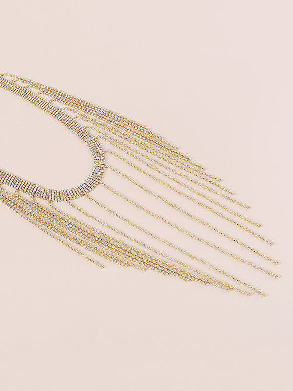 Rhine Stones Tasseled Body Chain Accessories