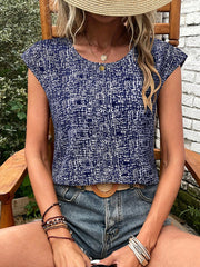 Plaid Loose Short Sleeves Round-Neck T-Shirts Tops