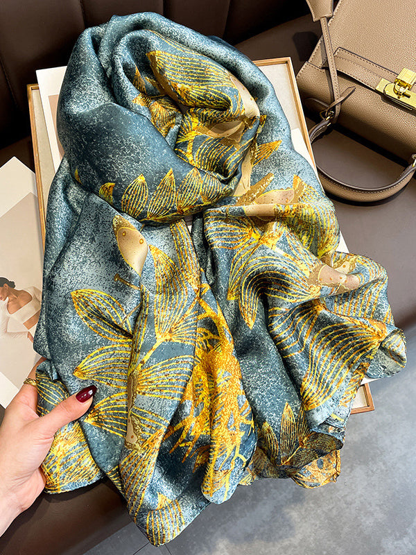 Flower Print Sun Protection Shawl&Scarf