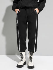 Casual Loose Drawstring High-Waisted Pants