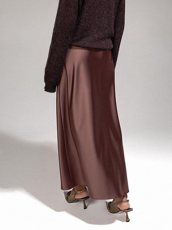 Solid Color A-Line Loose Skirts Bottoms