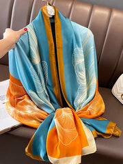 Contrast Color Printed Sun-Protection Shawl&Scarf