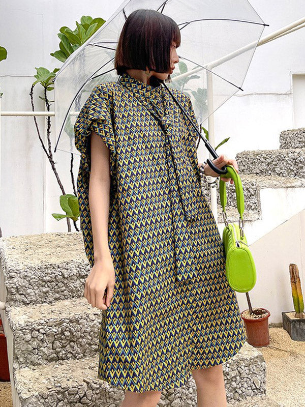 Urban Summer Loose Printed Midi Dress