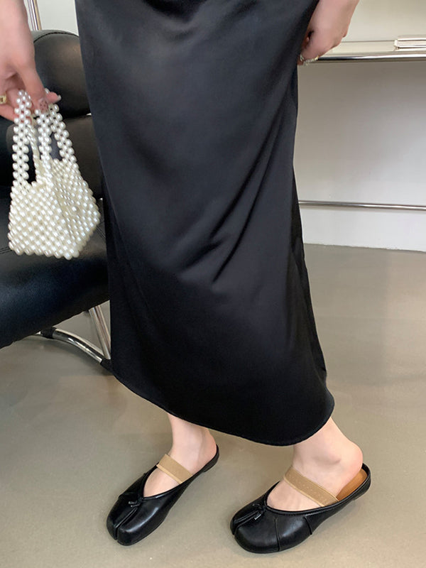 Elasticity Shallow Cut Split-Joint Split-Toe Slippers&Mules Flat Shoes