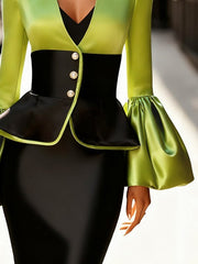 Solid Color Bodycon Skirts Bottoms