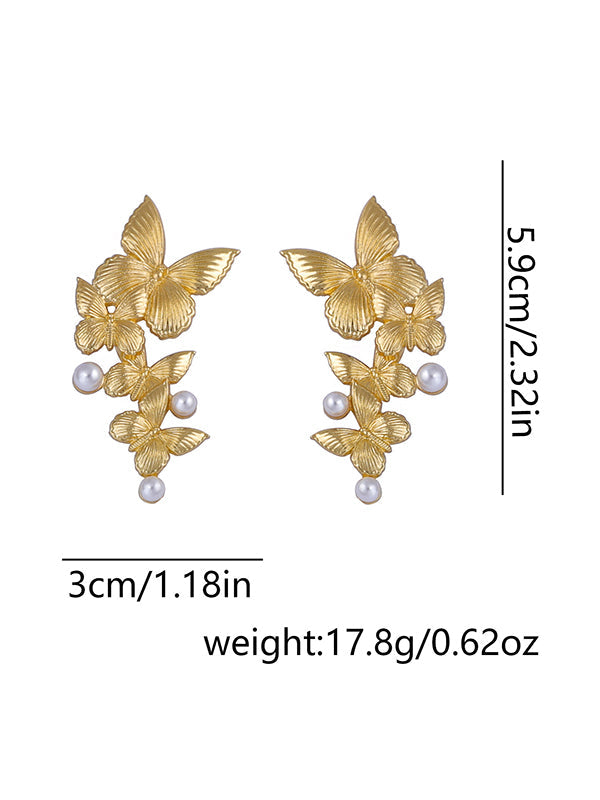 Butterfly Shape Shiny Earrings Accessories