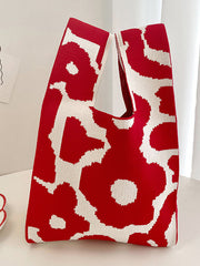 Floral Printed Woven Handbag Bags Accessories
