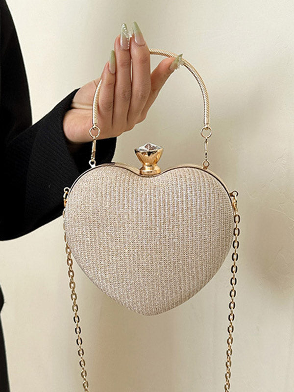 Heart Shape Shiny Handbags Crossbody Bags Bags