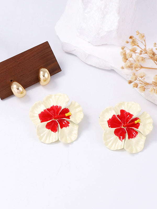 Flower Shape Earrings Accessories + Rings Accessories