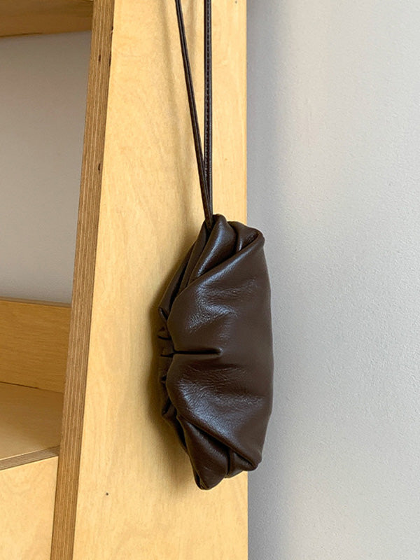 Geometric Pleated Solid Color Bags