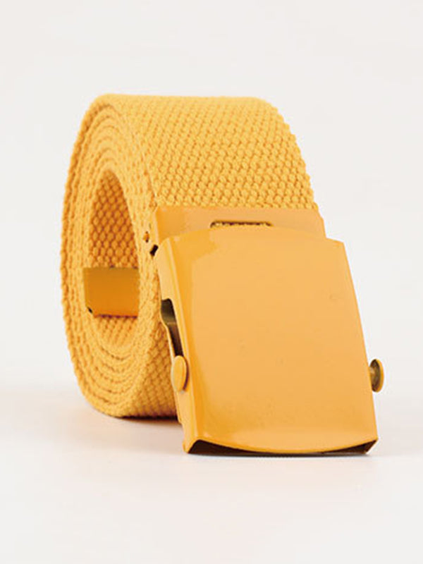 Casual 7 Colors Solid Color Canvas Weave Belt