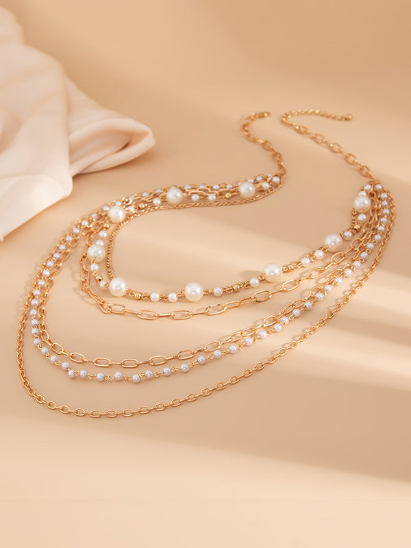 Geometric Layered Normcore Necklaces Accessories