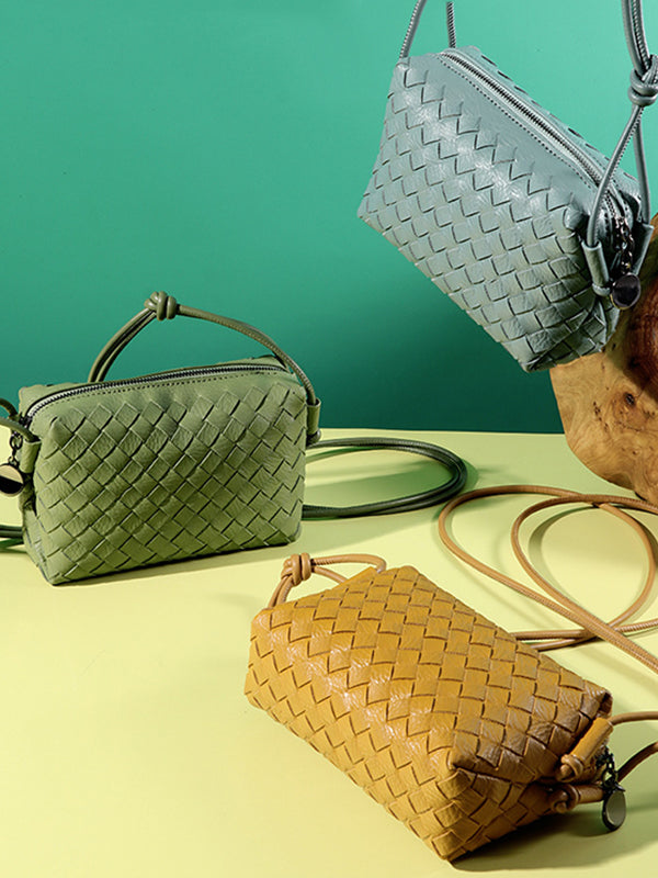 Woven Zipper Crossbody Bags Bags