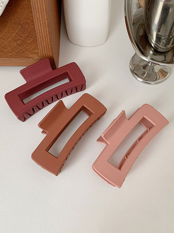 Geometric Hollow Solid Color Hairclaw Clawclip