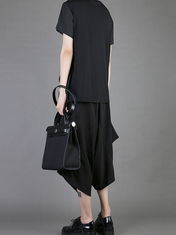 Casual Chiffon Cropped T-Shirt