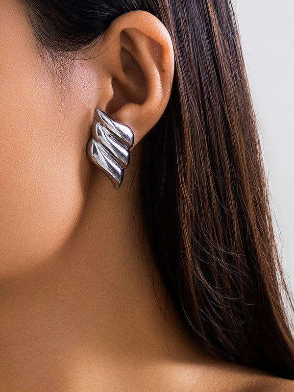 Geometric Solid Color Drop Earrings