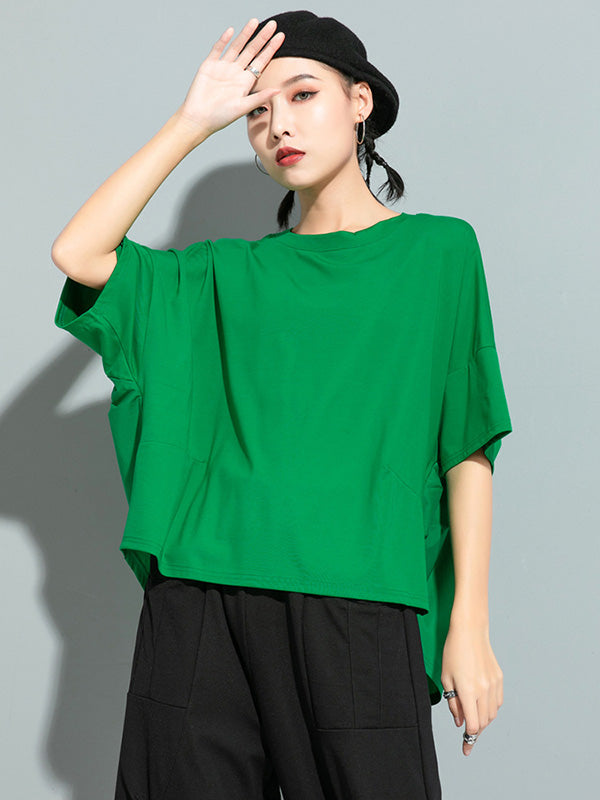 Solid Round-Neck T-Shirts