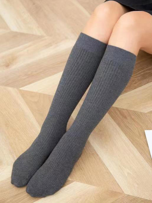 Casual Wool Keep Warm Solid Color Socks Accessories
