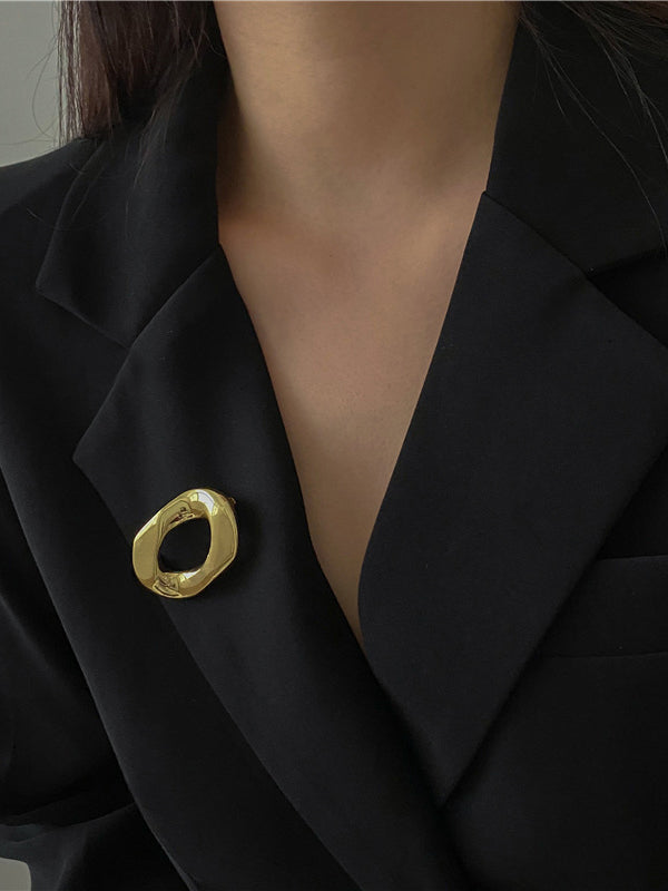 Original Simple Chic Geometric Solid Color Brooch