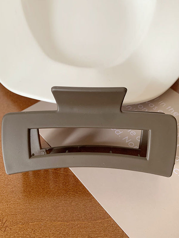 Geometric Hollow Solid Color Hairclaw Clawclip