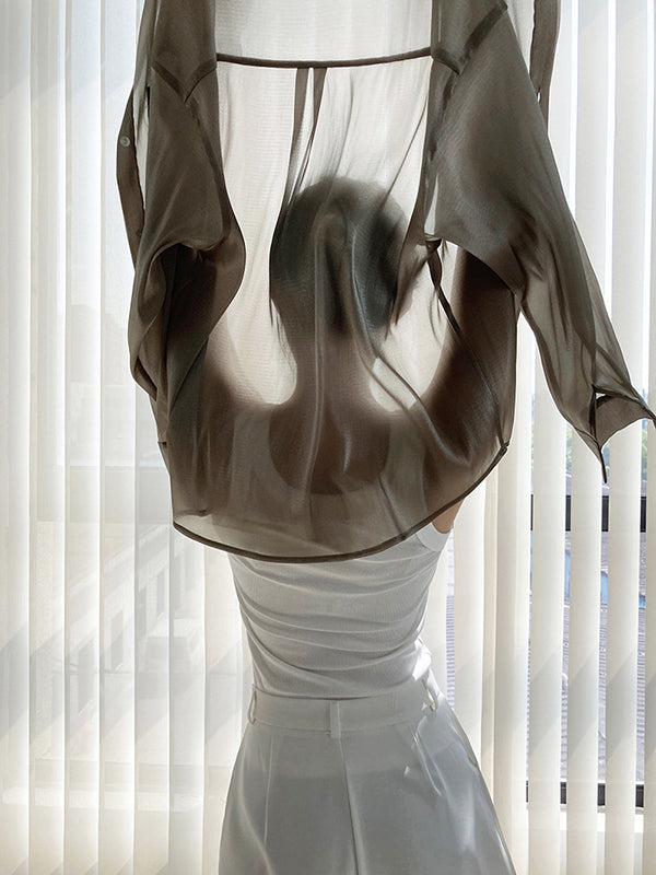 Original Simple Casual Solid Color Sun-Protection Blouse