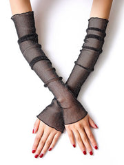 Sun Protection Mesh Solid Color Sleevelet