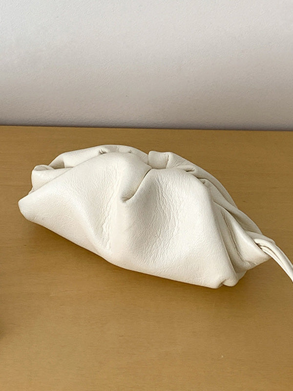 Geometric Pleated Solid Color Bags