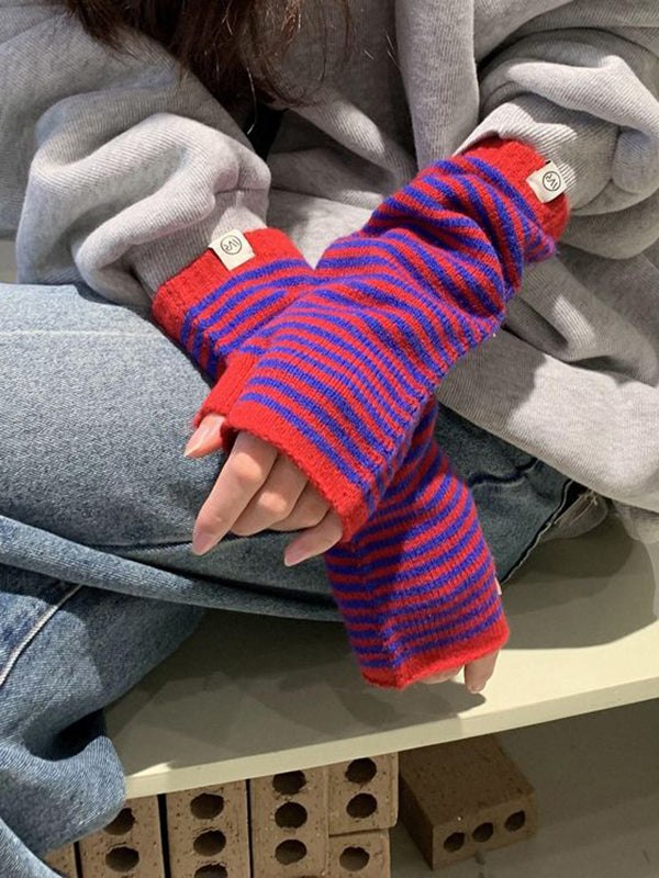 Casual Keep Warm Striped Gloves Accessories