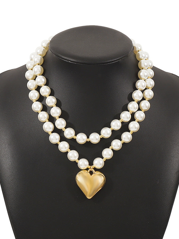 Beaded Heart Shape Necklaces Accessories Dainty Necklace