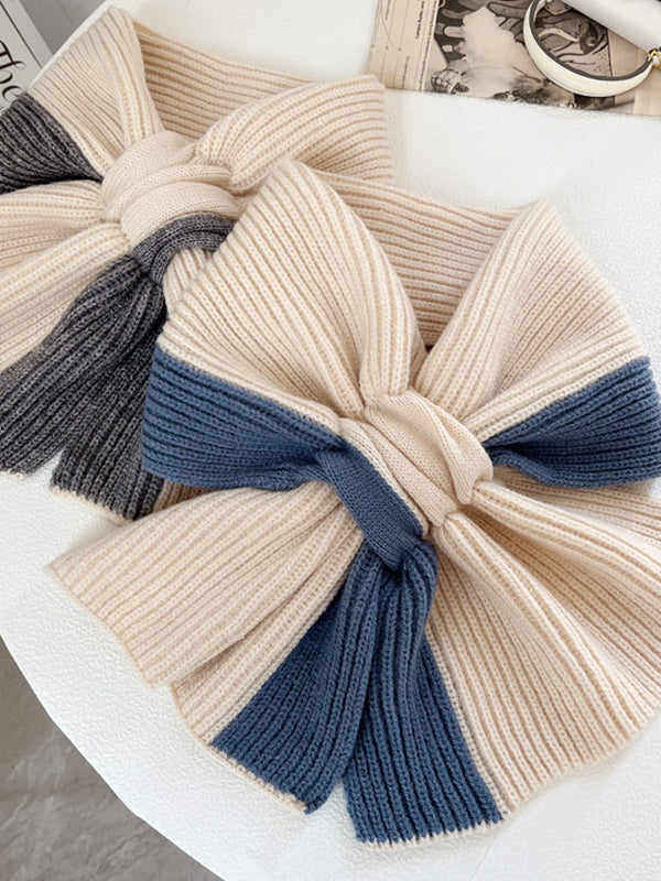 Simple Keep Warm Contrast Color Shawl&Scarf