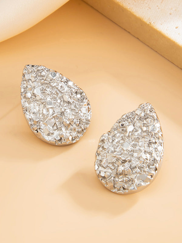 Geometric Shiny Water Drop Earrings Accessories